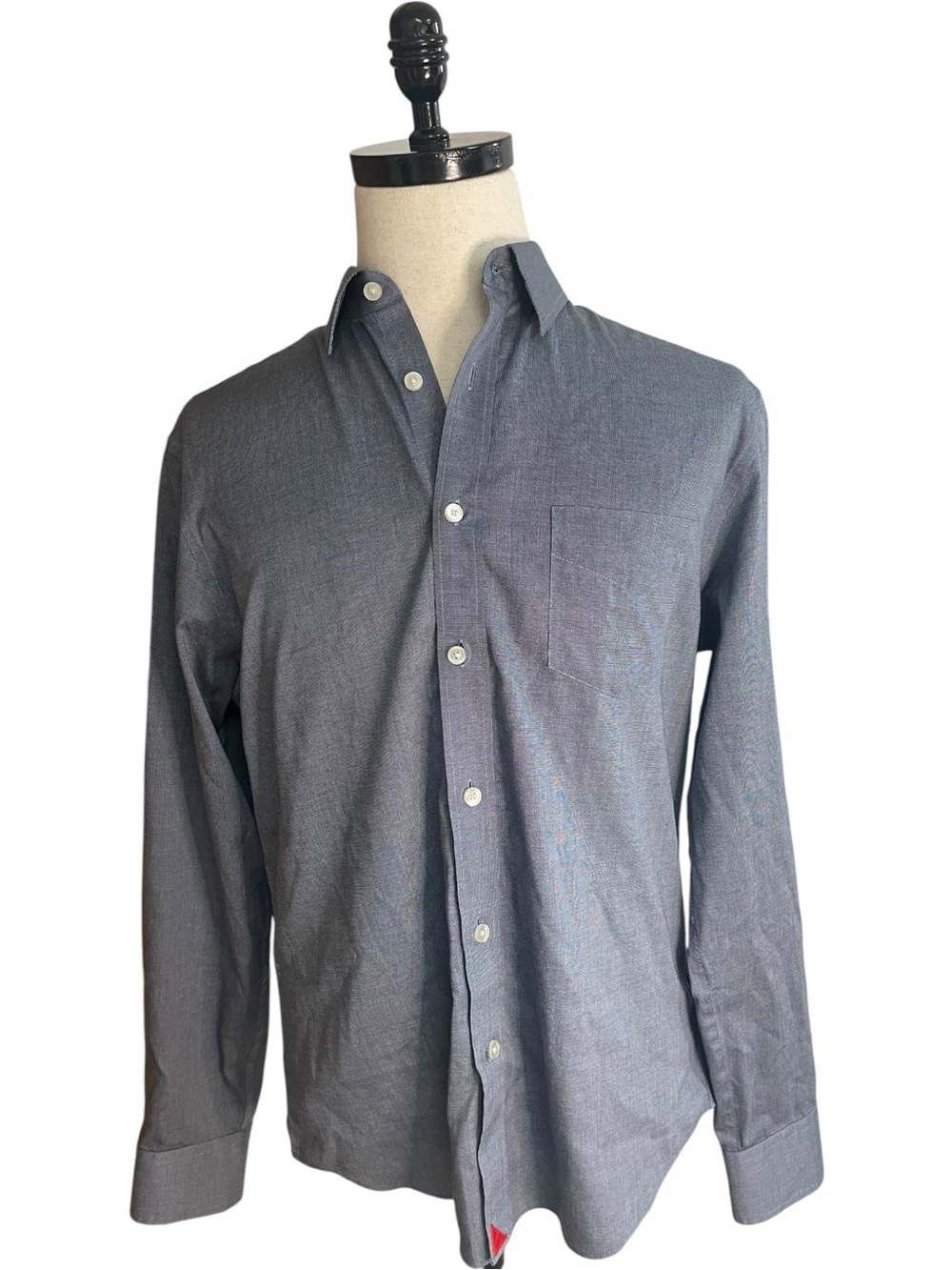 UNTUCKit Pio Cesare Wrinkle Free Button Down Shirt Navy Blue